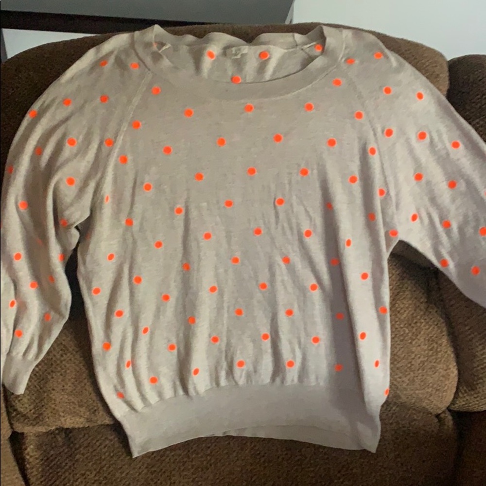 J Crew polka dot sweater